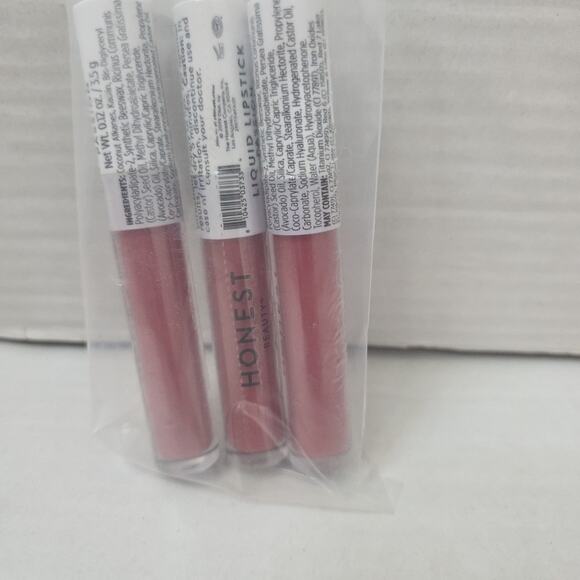Lot of 3 New Honest Beauty Hydrating Liquid Lipstick Passion Cruelty Free Vegan - Picture 3 of 3